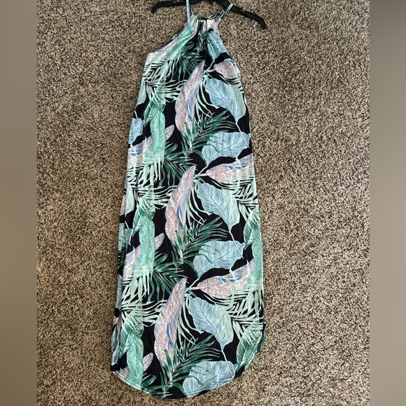 Tropical foliage summer maxi dress - Picture 3 of 5